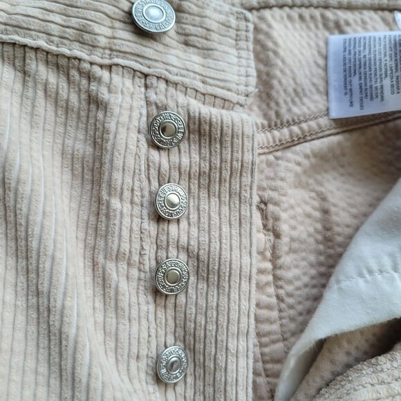 Levis Ribcage Straight Ankle Straight Corduroy Pant Sandshell Wide wale - Picture 11 of 16